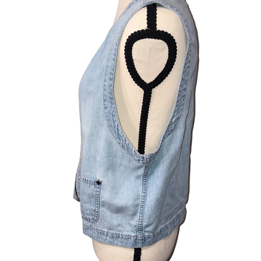 Vintage Liz Claiborne 90s Denim Light Wash Zip utility Y2k Grunge - Picture 4 of 9